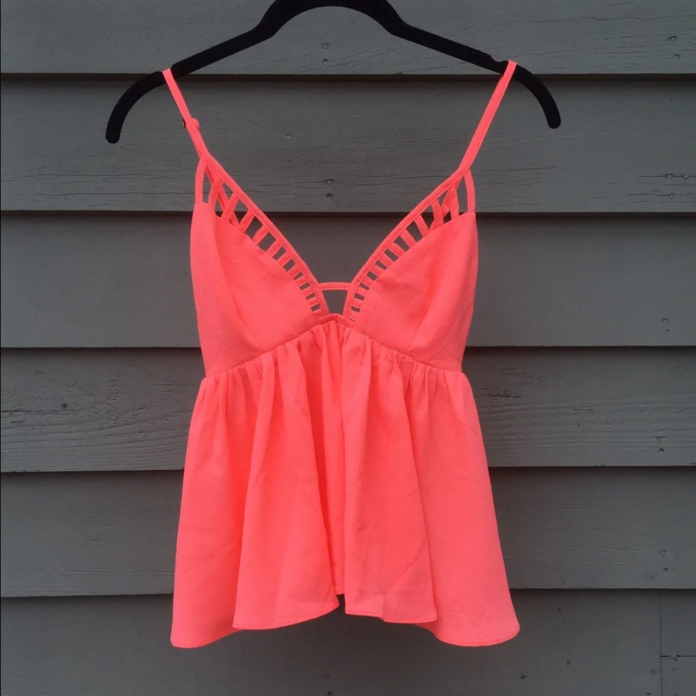 Coral Babydoll Tank - Picture 1 of 3
